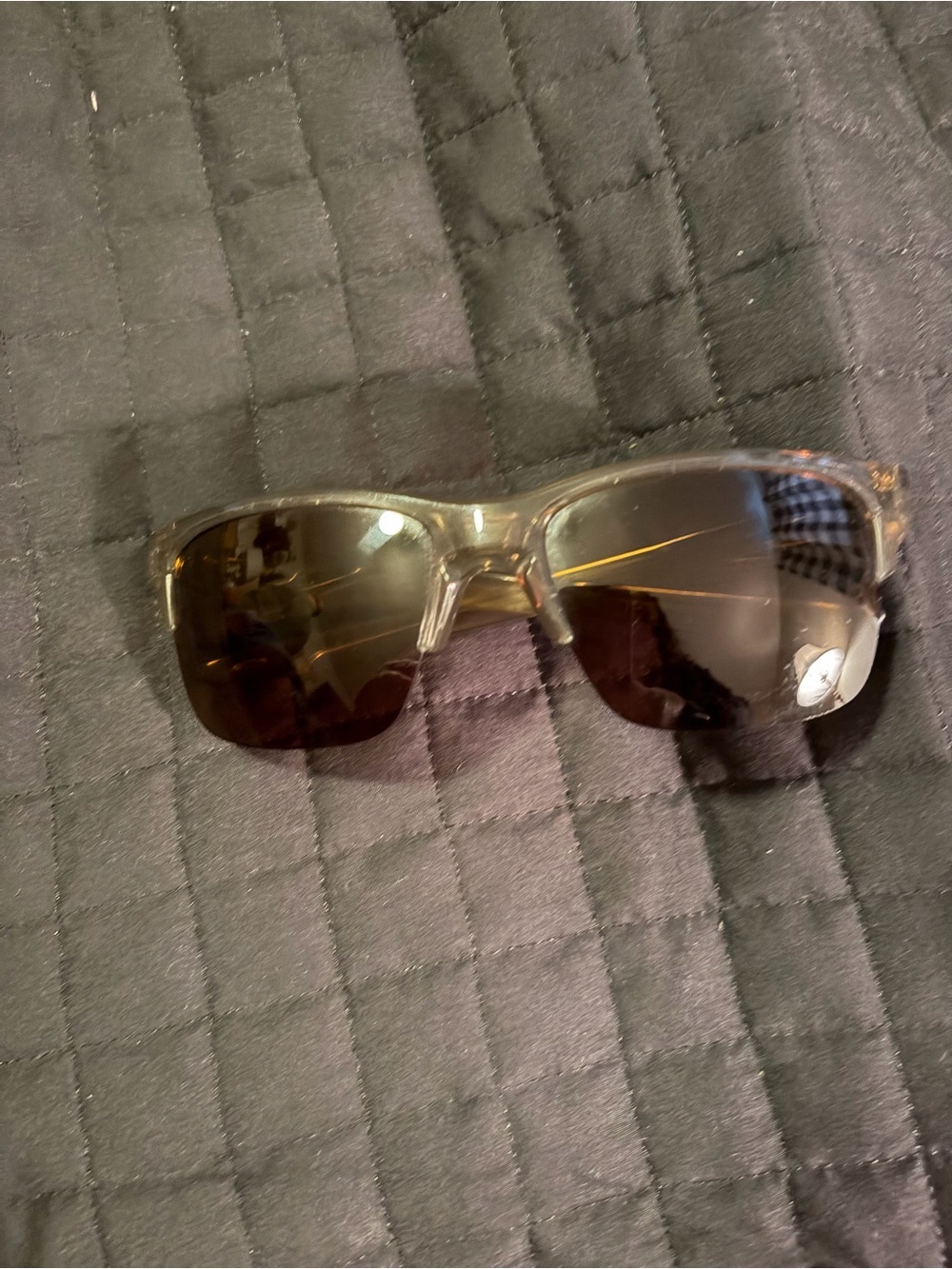 Oakley Thinlink non Polarized Sunglasses - brown clear Frame with Smoke Lenses